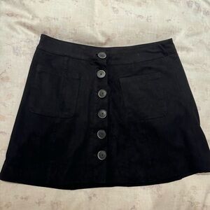 Zara Black Suede Skirt